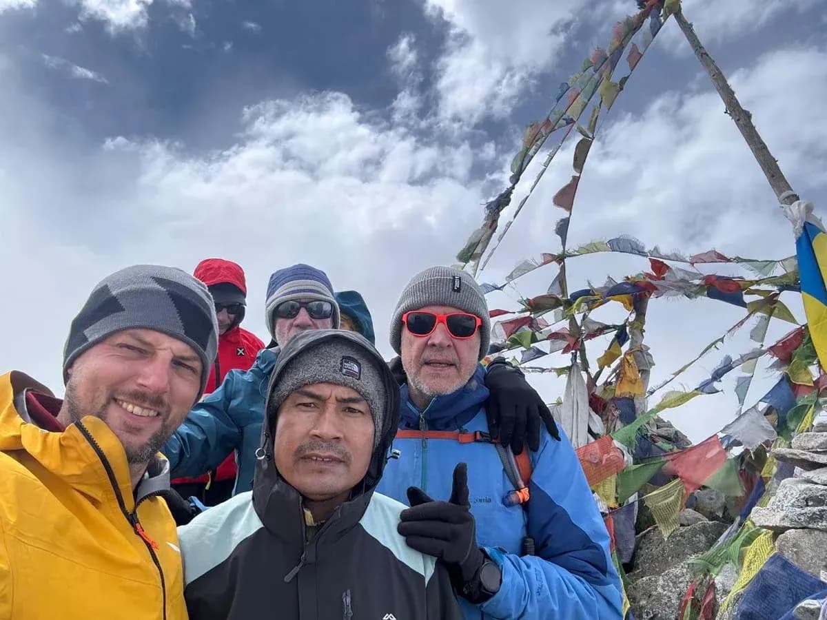 Successful Yala Peak climbing expedition in the Langtang Valley, Nepal.